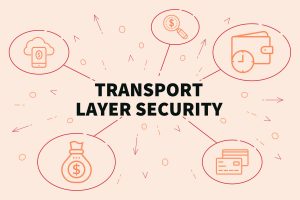 Conceptual business illustration with the words transport layer